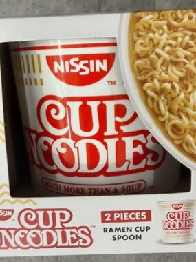 Nissin Cup Noodles Ceramic Dinnerware Bowl - Red and White